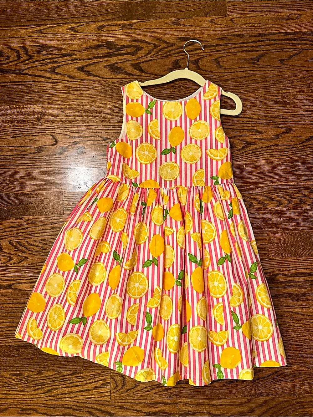 Janie and Jack Girls Striped Citrus Dress Size 4T Like New